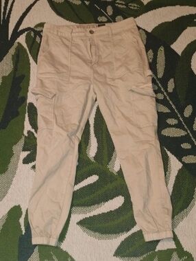 VIP Beige Cargo Joggers with Utility Pockets
